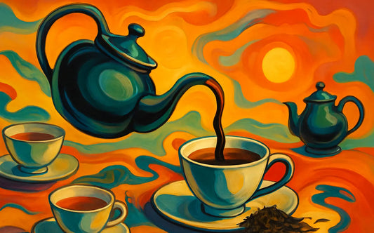 thé noir en feuilles en vrac dans une théière - bienfaits et infusion