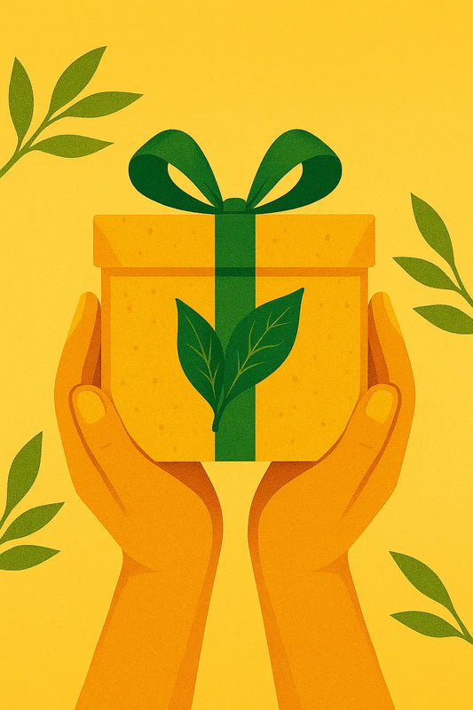 Coffret cadeau thé en vrac enrubanné | La Bibliothéière