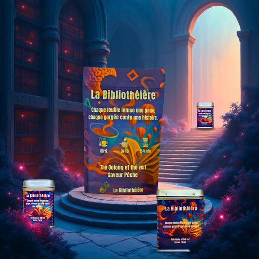 Thé oolong pêche ananas et rose en vrac La Bibliothéière