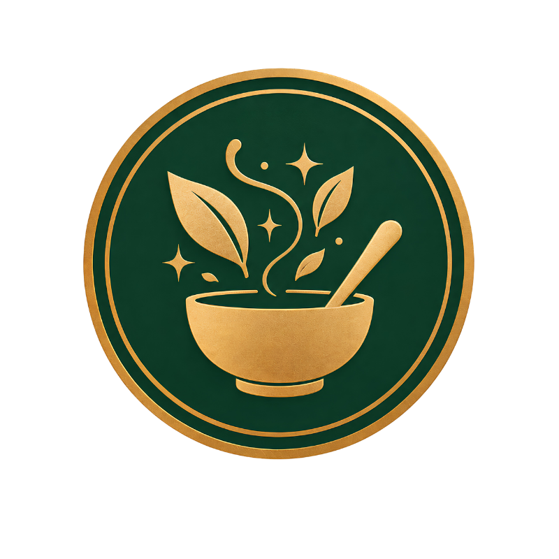 Pictogramme de tasse de thé et de feuilles représentant des recettes originales
