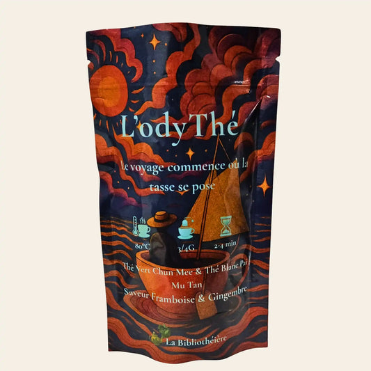 Thé vert et thé blanc framboise gingembre vrac - infusion fruitée légèrement épicée, thé parfumé naturel